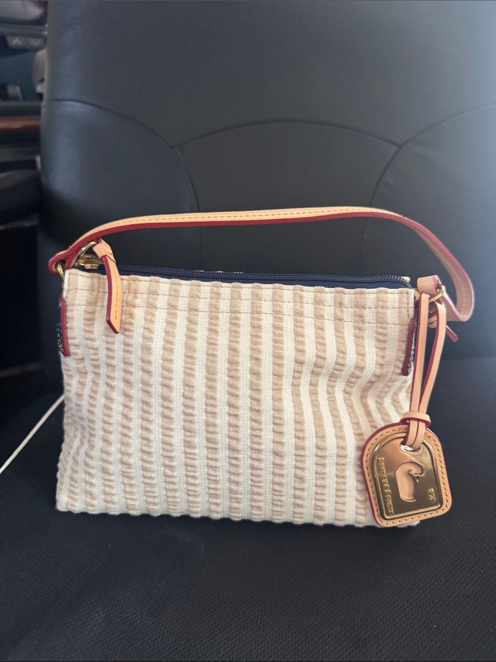 NWOT Dooney & Bourke Cream Striped bag